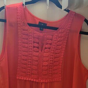 Pink flowy tank